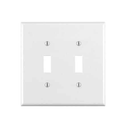 Spark 2 Gang Toggle White Wallplate SP3307858